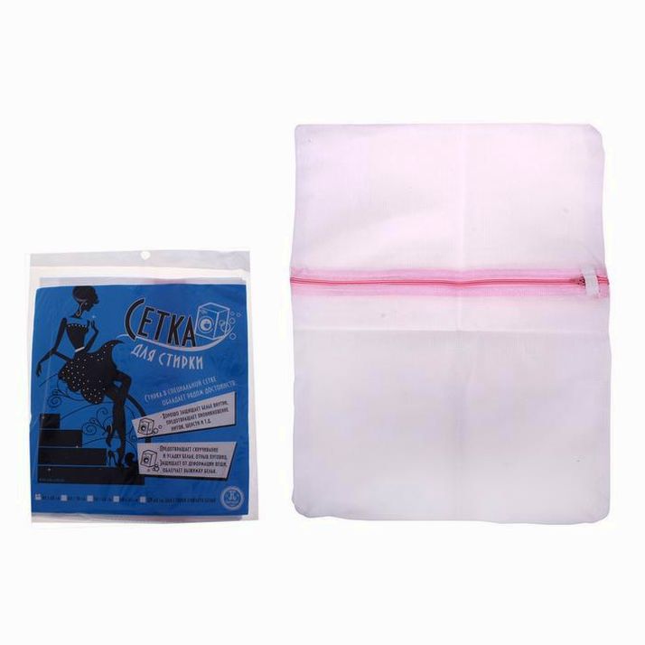 Картинка Мешок для стирки белья Доляна, 30?40 см, мелкая сетка, цвет белый (№558231) от магазина Мир детей Товары для Новорожденных