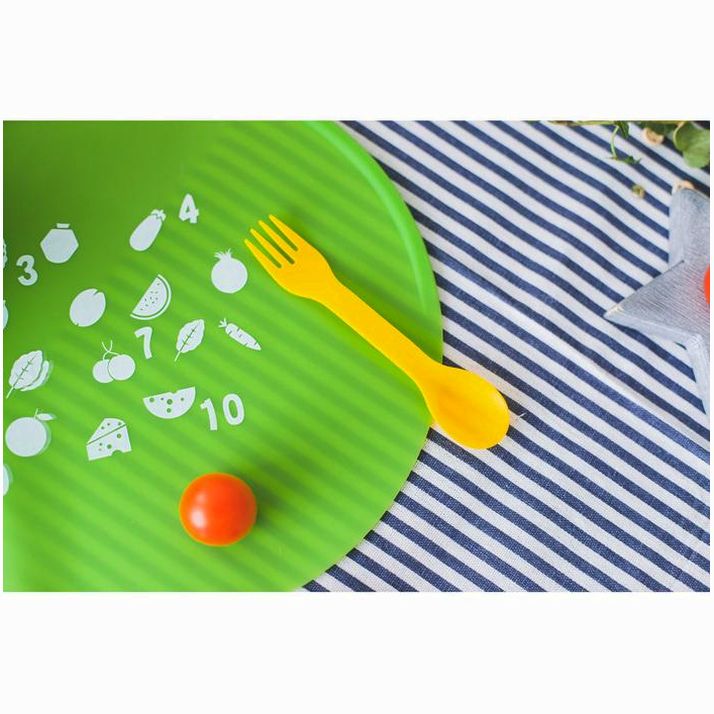 Картинка Ложка детская 2 в 1 «Вилка-ложка», от 5 мес., цвет жёлтый (№2257246) от магазина Мир детей Товары для Новорожденных