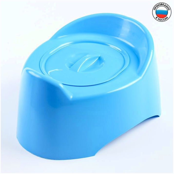 Горшок детский с крышкой «Малышок», для мальчика, цвет МИКС артикул анонс 230089