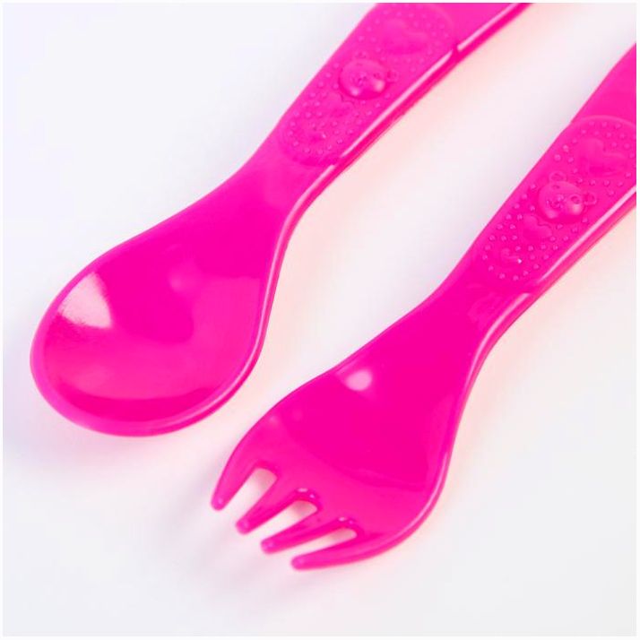 Картинка Набор для кормления: ложка и вилка «Для Малышки», от 5 мес., фуксия МИКС (№4822603) от магазина Мир детей Товары для Новорожденных