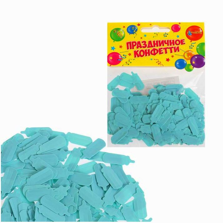 Конфетти «Соска», 14 г, цвет голубой артикул анонс 1204274