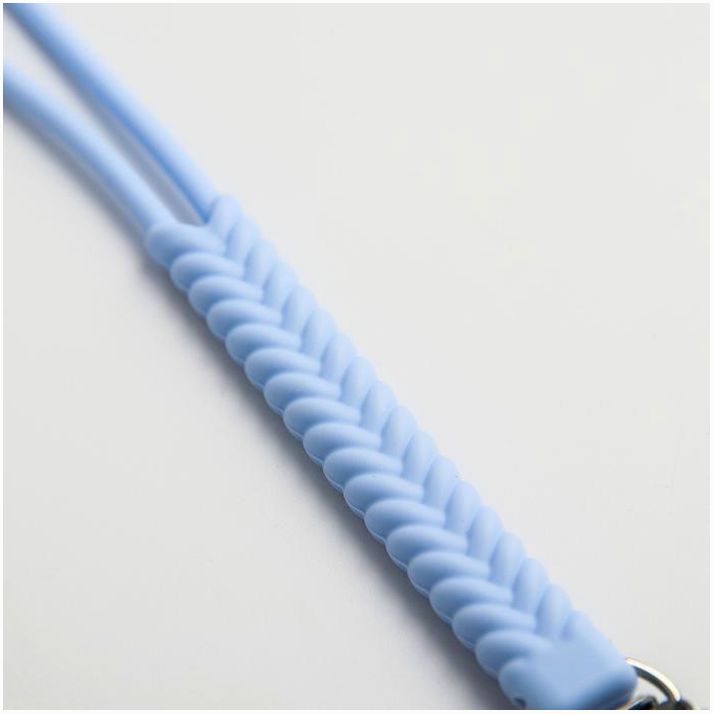 № 5421483 Держатель для соски - пустышки «Косичка», силиконовый, цвет голубой