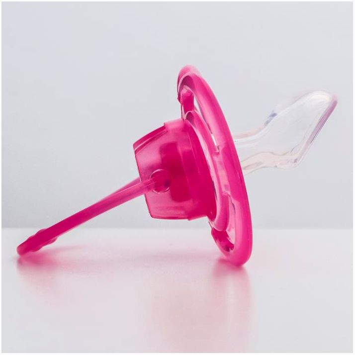 Картинка Соска-пустышка ортодонтическая, силикон, от 6 мес., с колпачком, «Бантик», цвет розовый (№4770925) от магазина Мир детей Товары для Новорожденных