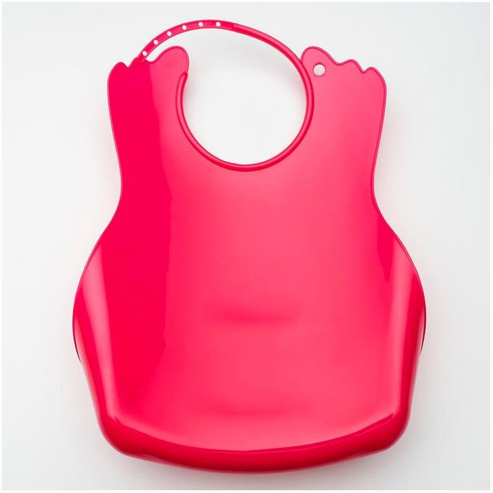 Картинка Нагрудник с карманом, пластиковый, цвет бордовый (№2382821) от магазина Мир детей Товары для Новорожденных