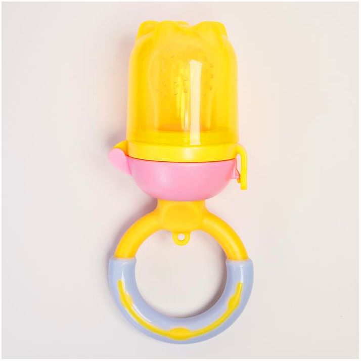 Ниблер для прикорма «Персик», с силиконовой сеточкой, цвет жёлтый артикул анонс 2272515