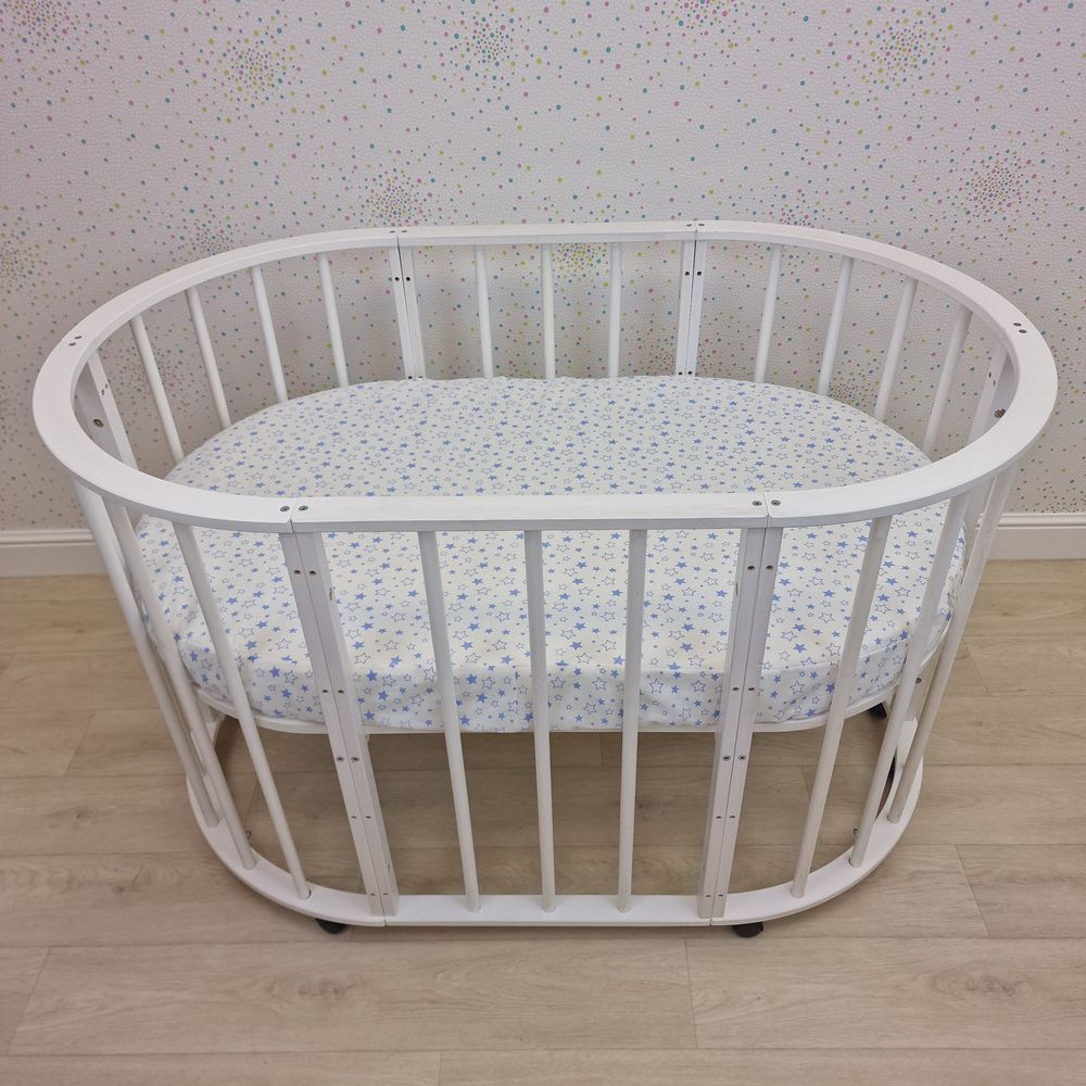 Простыня на резинке на овальную кровать (бязь) артикул анонс 257_09