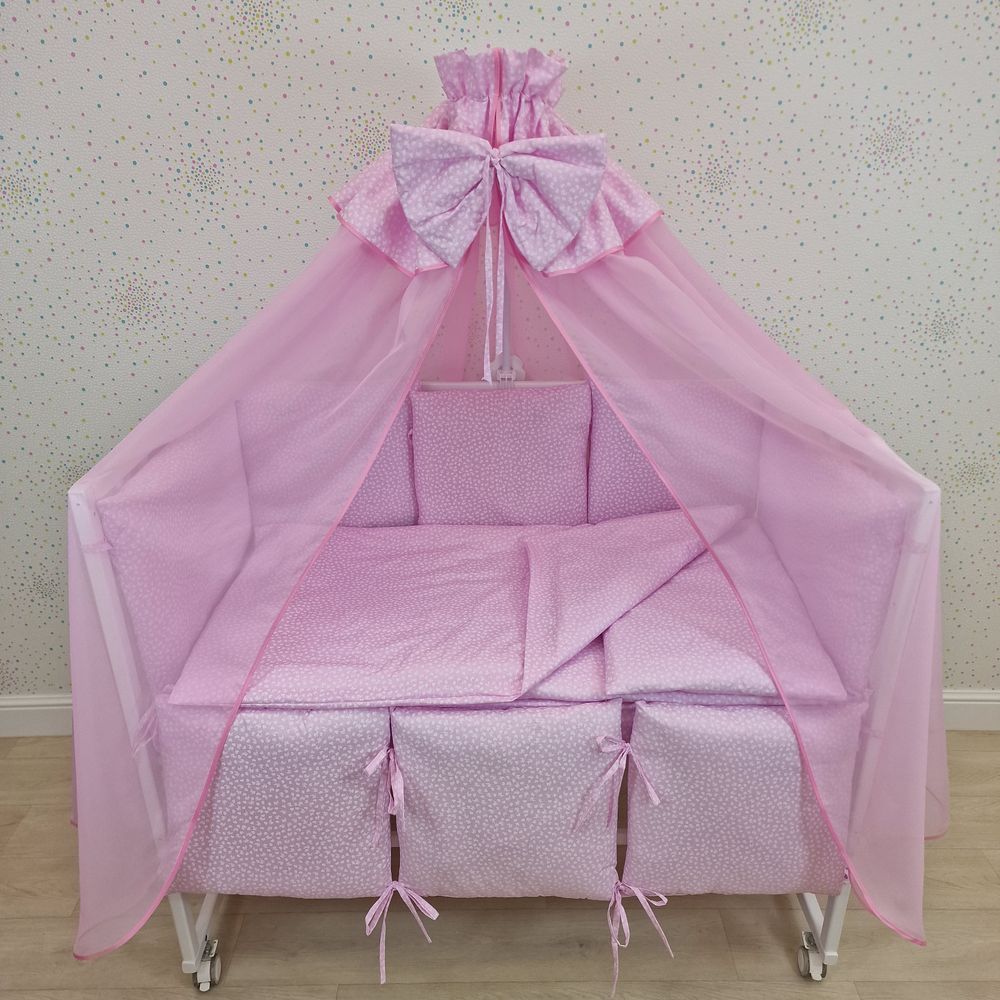 КПБ 14 пр (балдахин + борт + пододеяльник + одеяло + наволочка + подушка + простынь (бязь) 6кв+2пр артикул анонс 1148-4-1_02