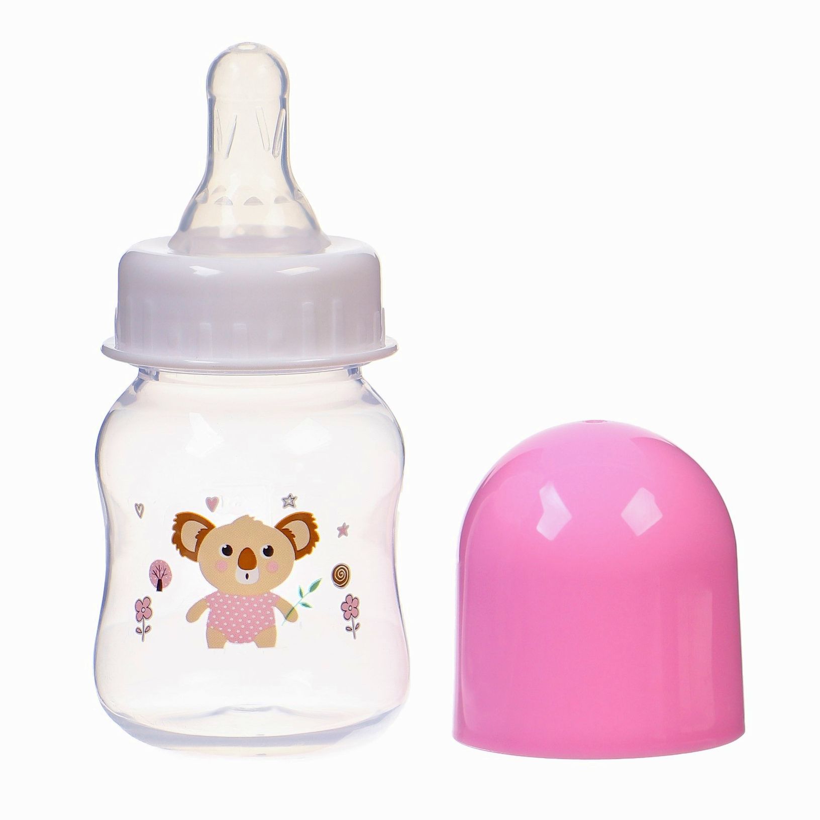 Бутылочка для кормления, классическое горло, 60 мл., от 3 мес., цвет розовый артикул анонс 9844089