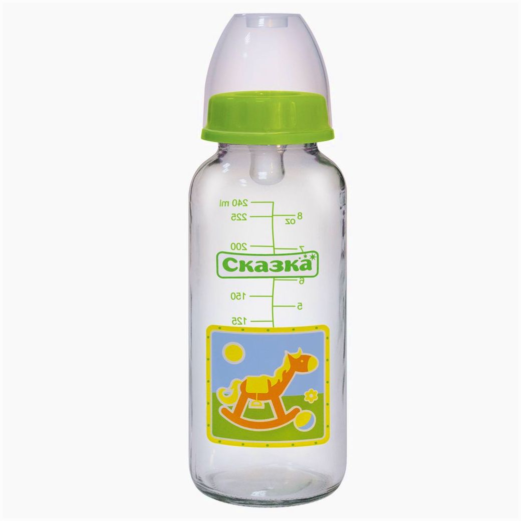 № 1119С Бутылочка классическая (стекло, силиконовая соска)
