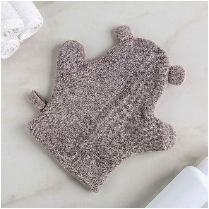 № 4430082 Мочалка-варежка детская для купания Доляна «Бегемотик»