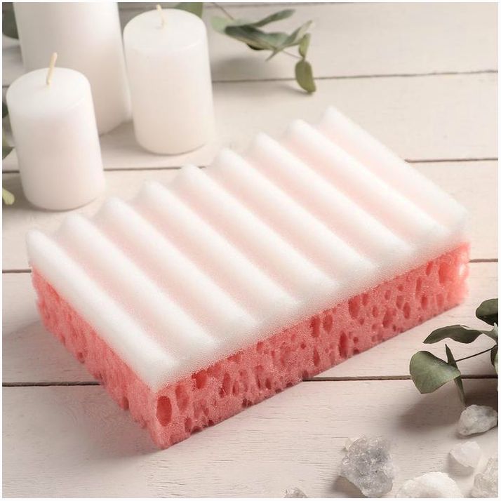 Губка для тела массажная «Совершенство», 16,5?10,5?5 см, цвет МИКС артикул анонс 672727