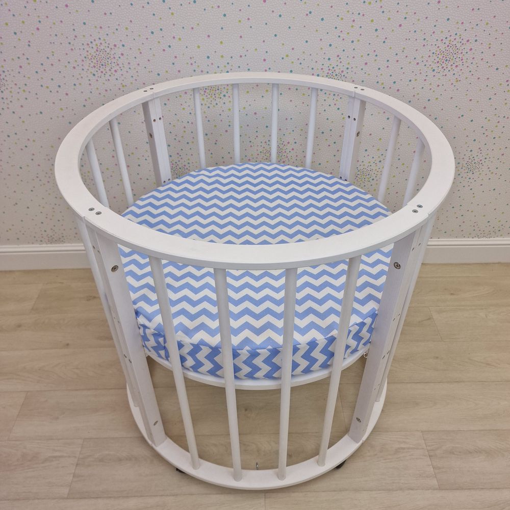 Простыня на резинке на круглую кровать (бязь) артикул анонс 255_09