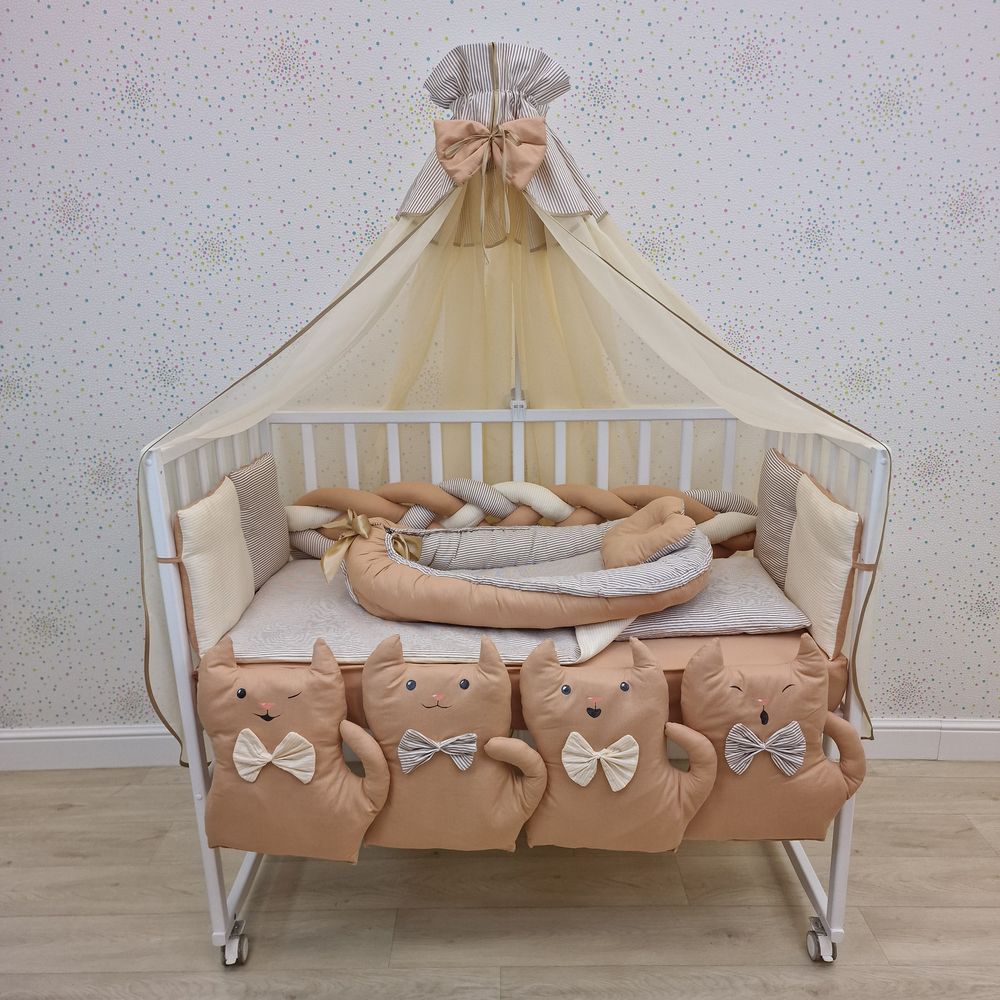 КПБ 17 пр (балдахин + борт + пододеяльник + одеяло + наволочка + 2подушки + простынь + гнездо (бязь) артикул анонс 1172-0-1_07