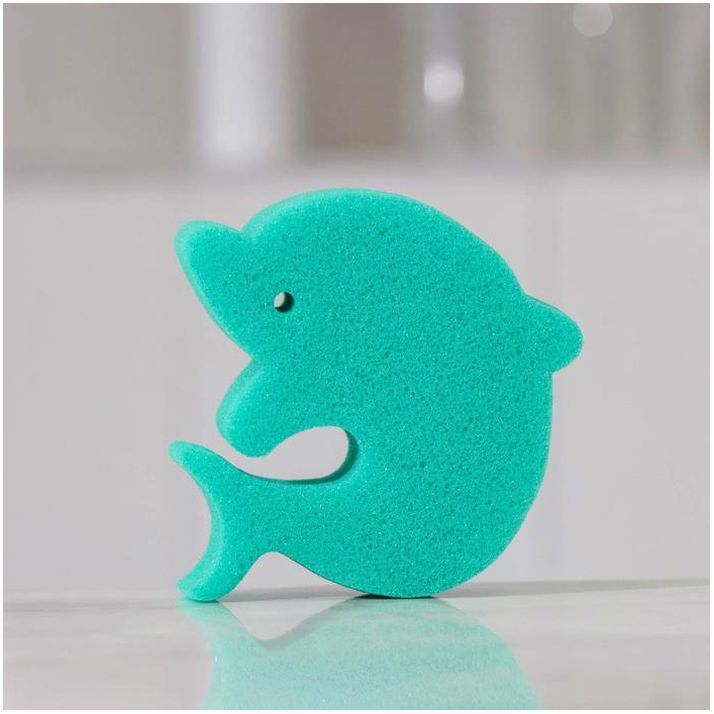 Губка для тела детская «Дельфин», 9?9 см, цвет микс артикул анонс 7662717