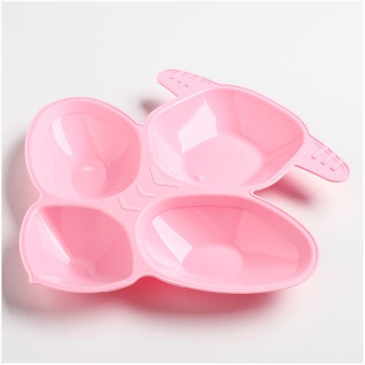 № 4631944 Набор для кормления: тарелка, вилка, ложка, цвет розовый