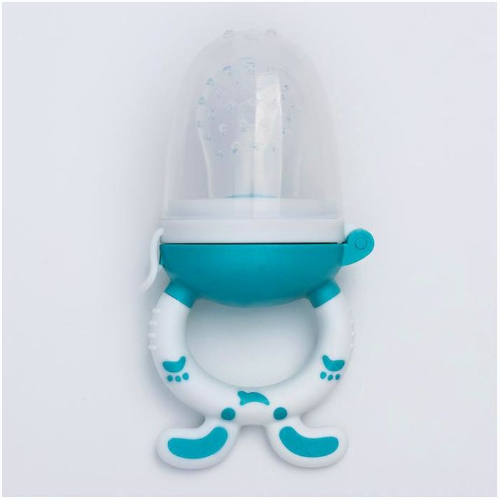 Ниблер для прикорма, с силиконовой сеточкой «Зайчик», цвет голубой артикул анонс 4313594