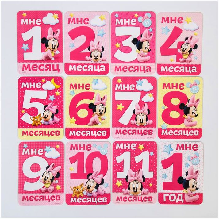 № 3698223 Набор карточек для фотосессий, Минни Маус, 12 х 8 см