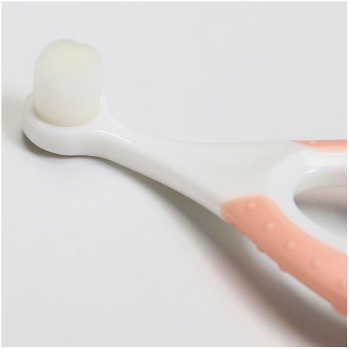 № 6929794 Детская зубная щетка, нейлон, с ограничителем, цвет розовый