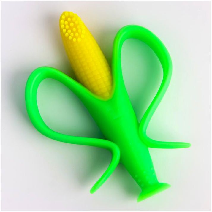 Детская зубная щетка массажер-прорезыватель, силиконовая, Uviton «Кукуруза» артикул анонс 4671783