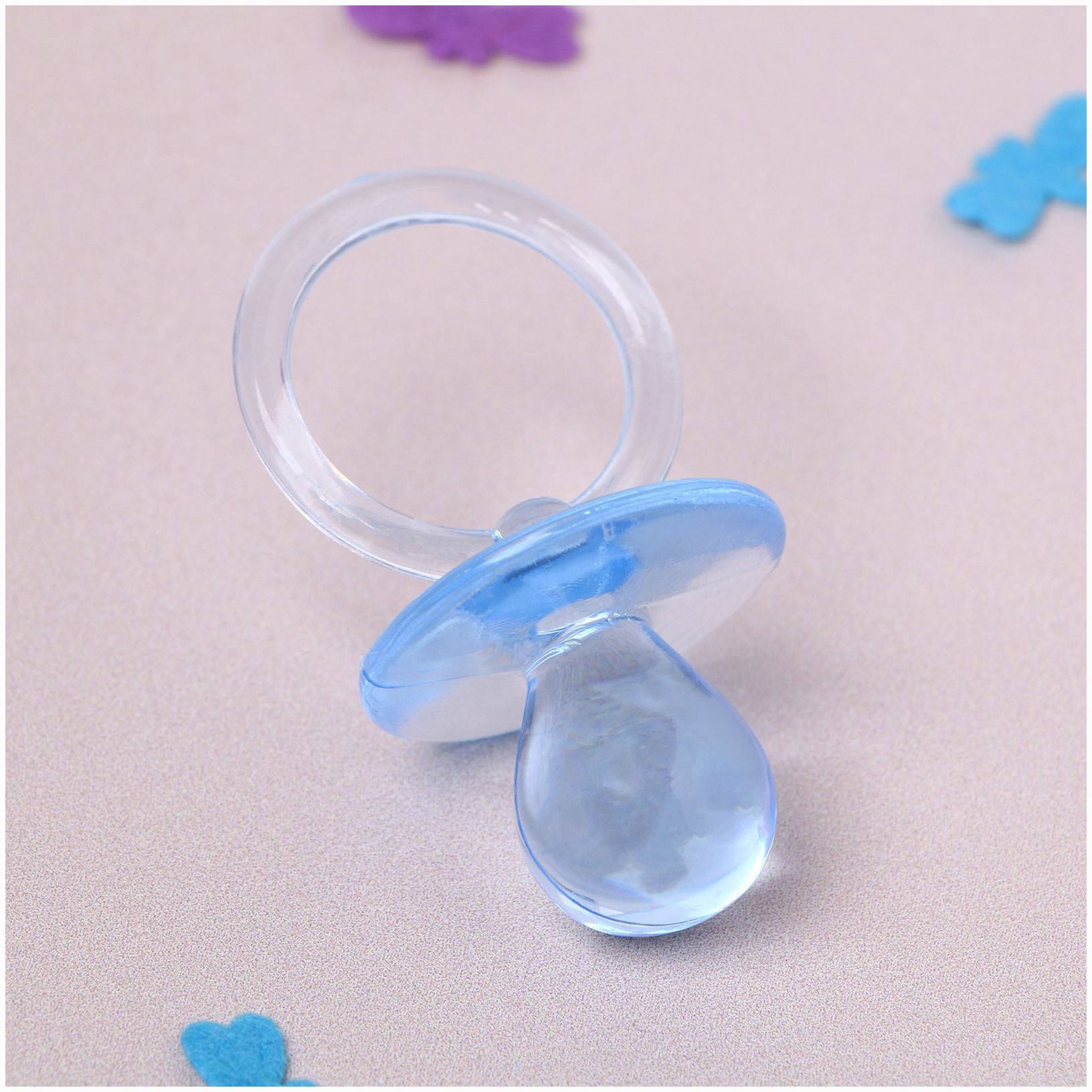 № 9803700 Набор для украшения «Пустышка», 6 см, набор 3 шт., цвет голубой