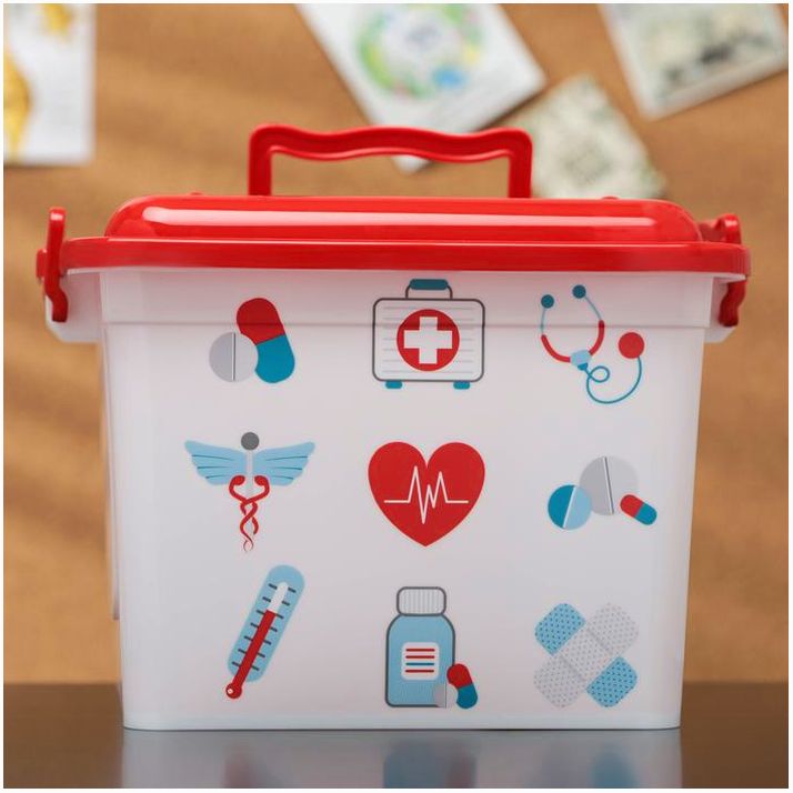 Аптечка «Доктор+», 8,5 л, квадратная артикул анонс 734634