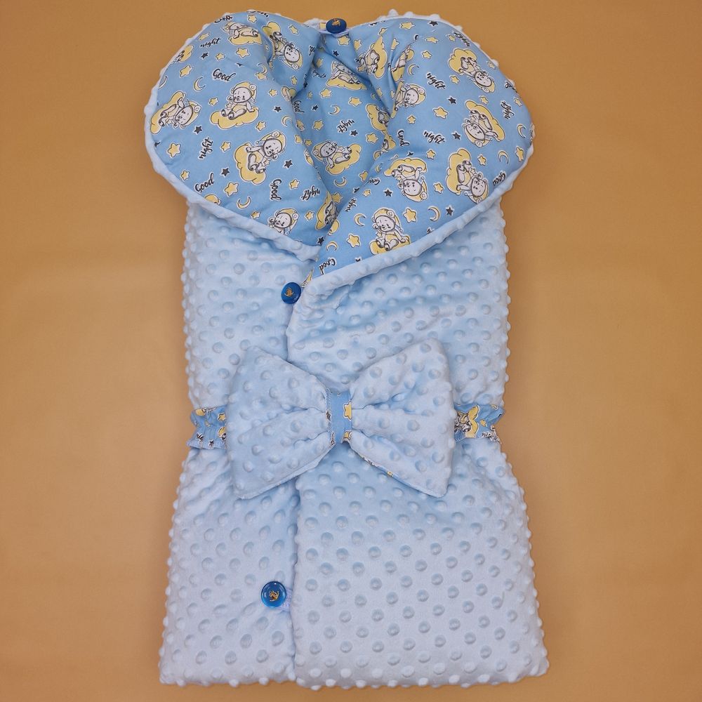 Конверт - одеяло трансформер на пуговицах ассорти (плюш/кулирка) артикул анонс 7503-0-1_03