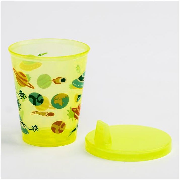 № 2932121 Поильник с твёрдым носиком детский, 170 мл, цвет жёлтый