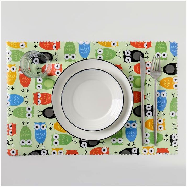 Салфетка сервировочная на стол «Совы», 41?28 см артикул анонс 1273521