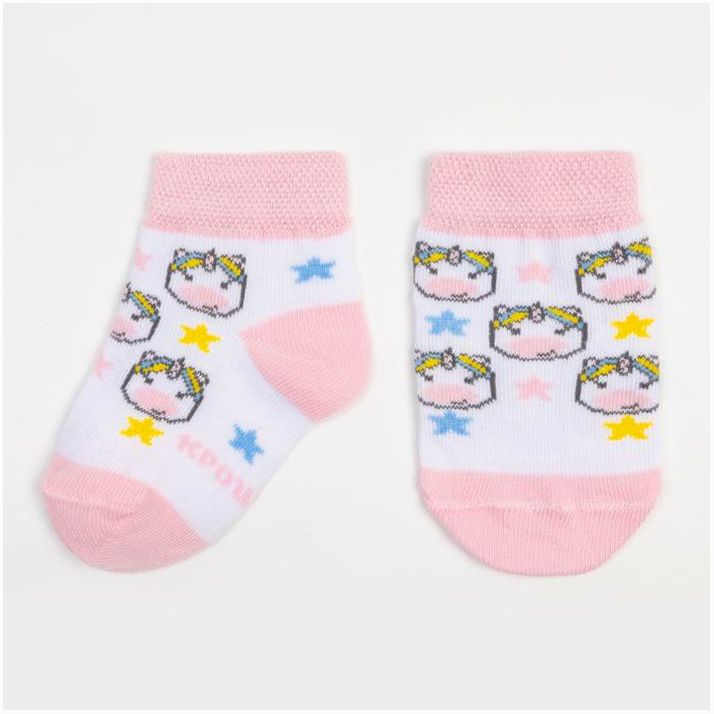 Картинка Набор носков Крошка Я «Единорог», 2 пары, 6-8 см (№9085166) от магазина Мир детей Товары для Новорожденных