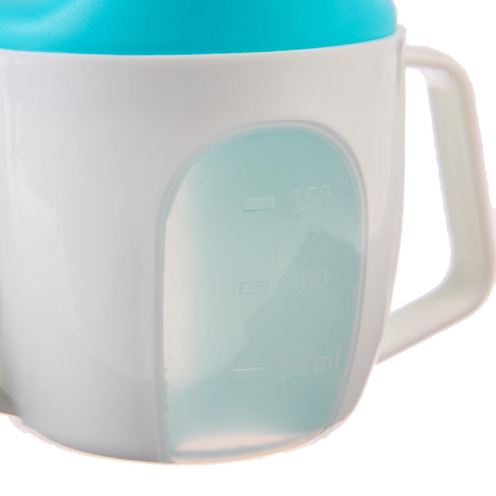 Картинка Поильник - чашечка 2 в 1 детский тренировочный, твердый носик, 150 мл., с ручками, цвет голубой (№9037735) от магазина Мир детей Товары для Новорожденных