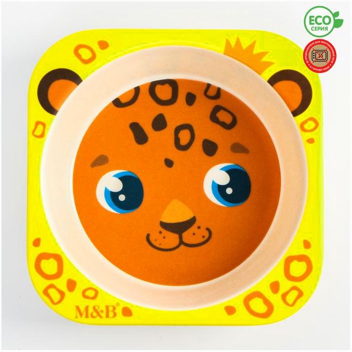 Миска из бамбука детская «Малышня», 14х14х4, виды МИКС артикул анонс 5083888