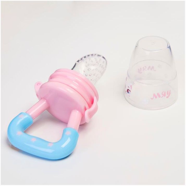 № 2357266 Ниблер «Самая милая», с силиконовой сеточкой, цвет розовый/голубой