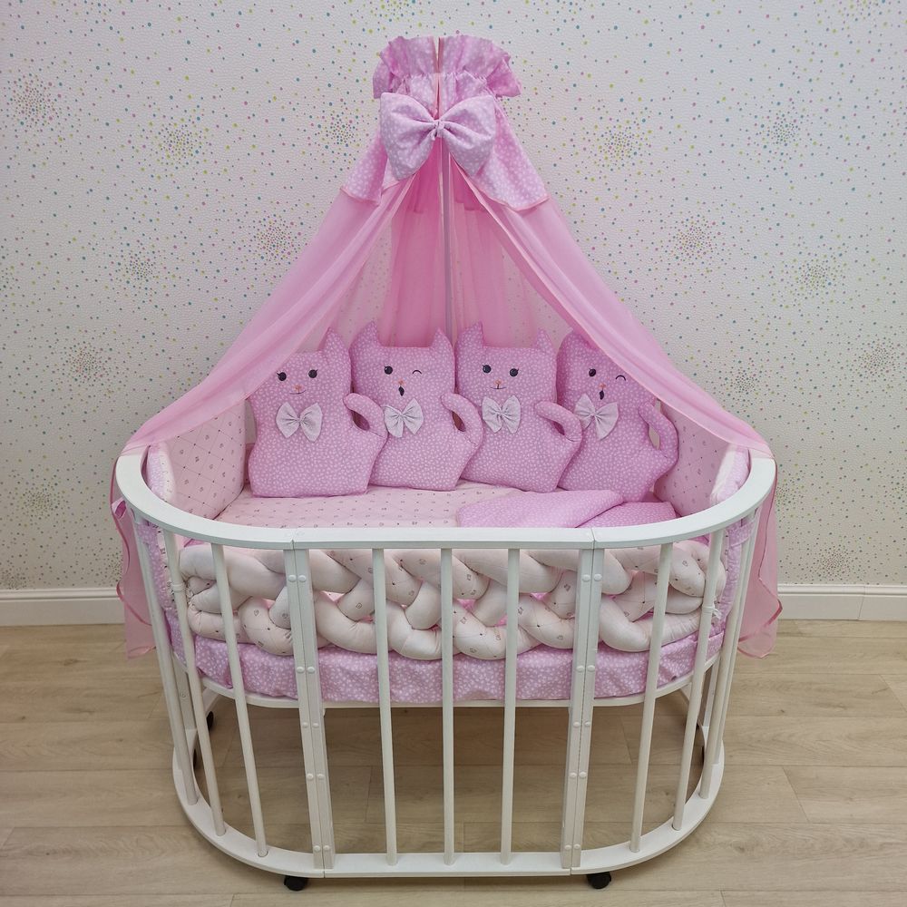 КПБ 17 пр (балдахин + борт + пододеяльник + одеяло + наволочка + подушка + простынь (плюш/бязь) артикул анонс 1180-0-1_08