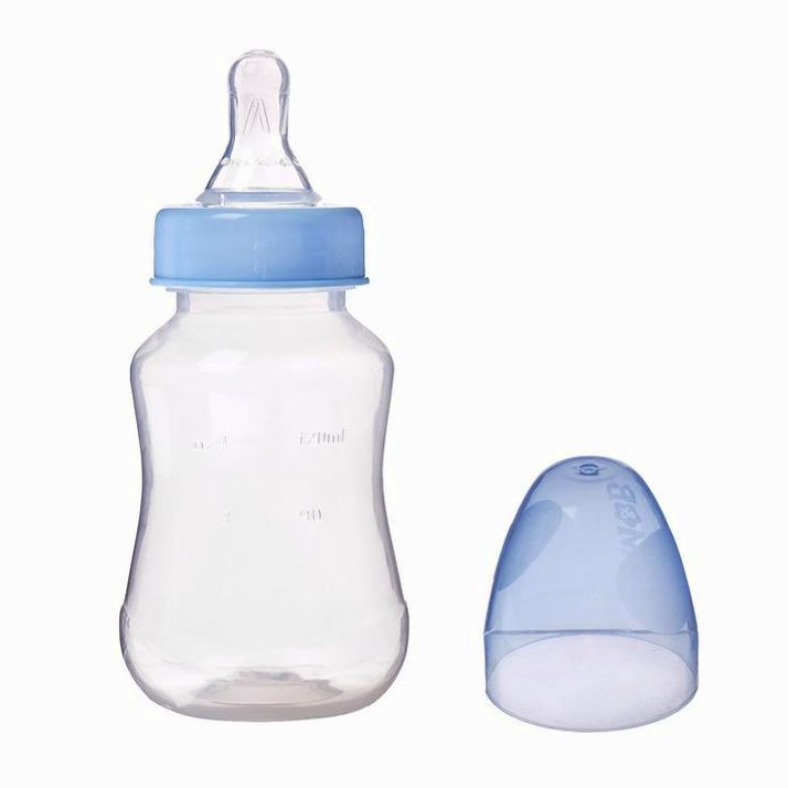 № 2969772 Бутылочка для кормления, классическое горло, приталенная, 150 мл., от 0 мес., цвет синий