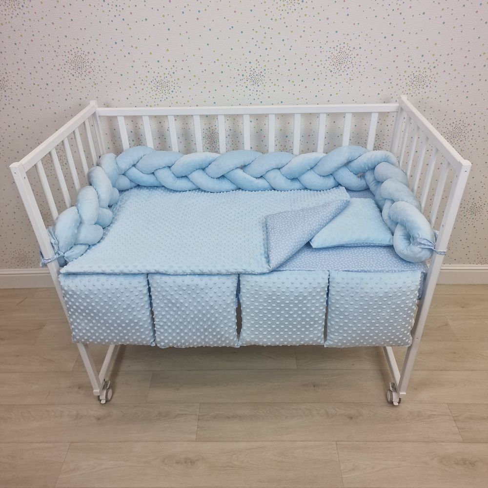 КПБ 9 пр (борт + пододеяльник + одеяло + подушка + простынь + (плюш/бязь) коса артикул анонс 1164-0-1бб_07