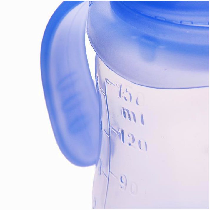 Картинка Бутылочка для кормления цветная с ручками, 150 мл, от 0 мес., цвет голубой (№2825263) от магазина Мир детей Товары для Новорожденных