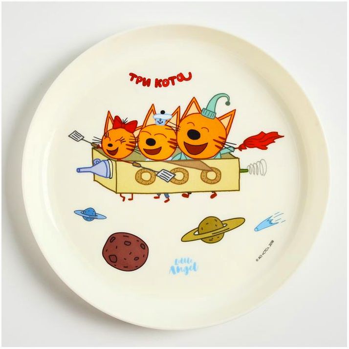 № 4097678 Детская тарелка ТРИ КОТА «Космическое путешествие», 450мл