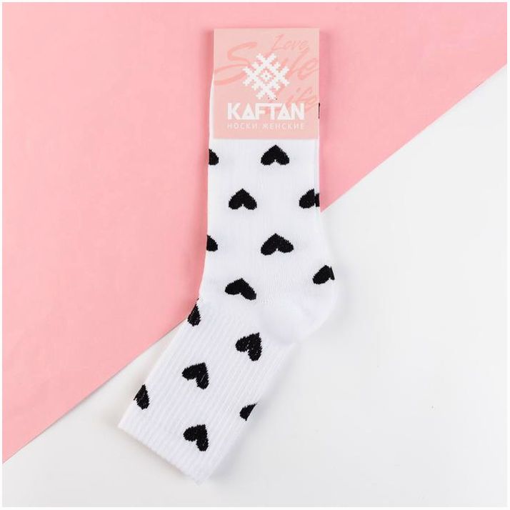 Картинка Носки женские KAFTAN "Сердечки" размер 36-39 (23-25 см) (№5404337) от магазина Мир детей Товары для Новорожденных