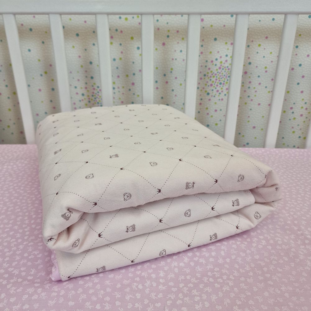 Картинка Одеяло (плюш/бязь) (синтепон 150 гр/кв.м) (№180о-2-1) цвета в ассортименте от магазина Мир детей Товары для Новорожденных