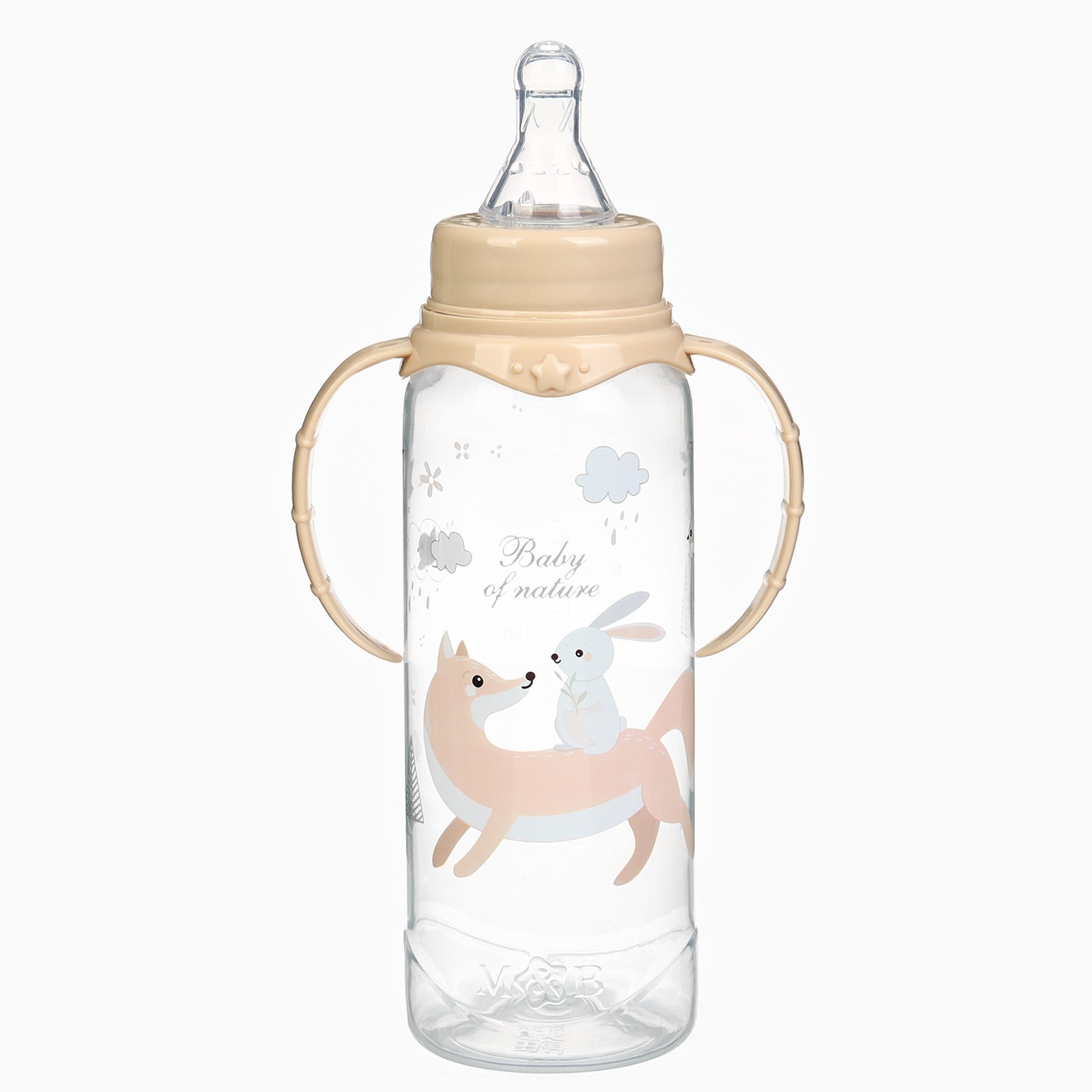 Картинка Набор бутылочек для кормления «Лесные зверята» 150 и 250 мл, прямые, цвет бежевый (№10754916) от магазина Мир детей Товары для Новорожденных