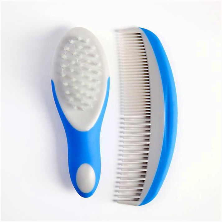 Набор для ухода за волосами, щетка+ расческа, цвет голубой артикул анонс 4599959