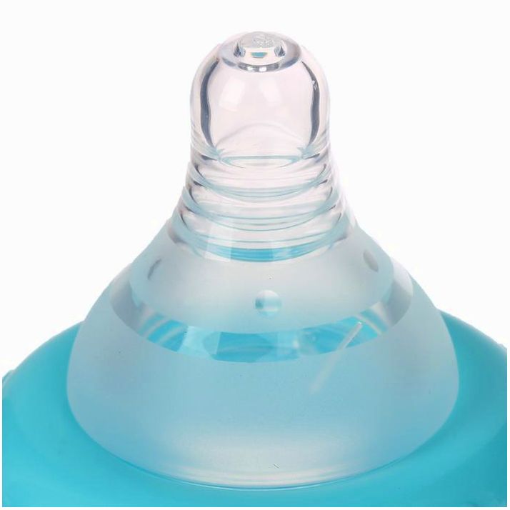 Картинка Бутылочка для кормления с ручками, соска силикон,180 мл, Цвет голубой (№4075513) от магазина Мир детей Товары для Новорожденных