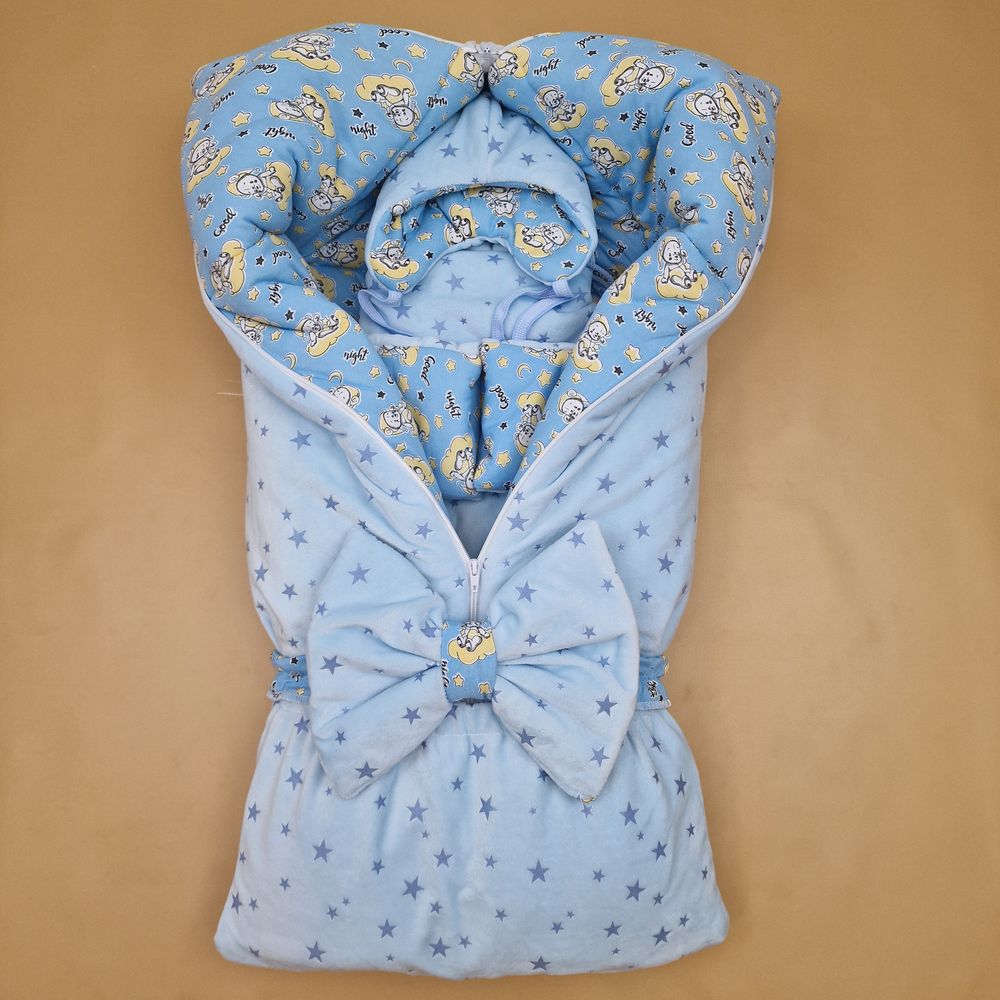 Комплект кв (одеяло трансформер+бант-подушка+2 комбинезона+2 шапочки+шарф) артикул анонс 7260-0-2_16