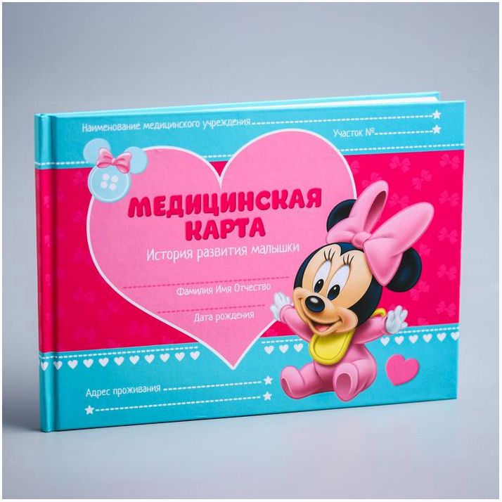 Медицинская карта «История развития ребёнка», Минни Маус, 40 листов артикул анонс 4129260