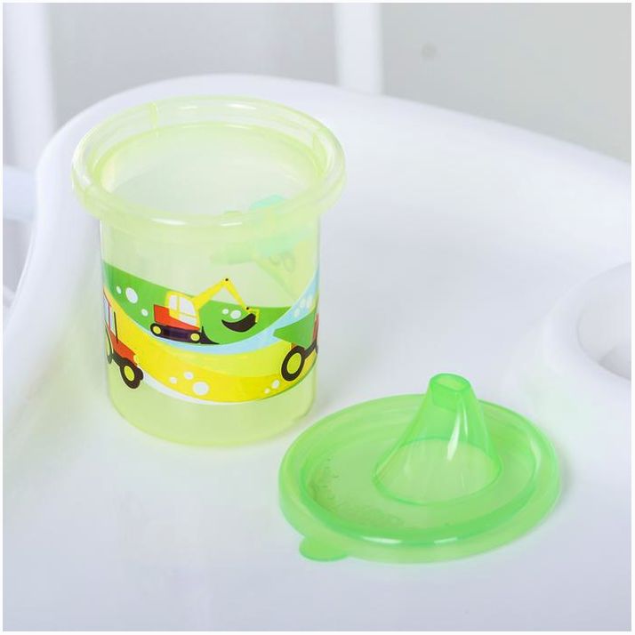 Картинка Поильник детский «Транспорт» с твёрдым носиком 200 мл, цвет желтый/зеленый (№3721457) от магазина Мир детей Товары для Новорожденных