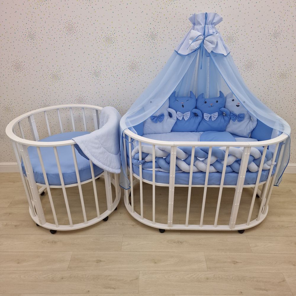 КПБ 17 пр (балдахин + борт + пододеяльник + 2 одеяла + наволочка + подушка + 2 простынки (бязь) артикул анонс 1188-О-1