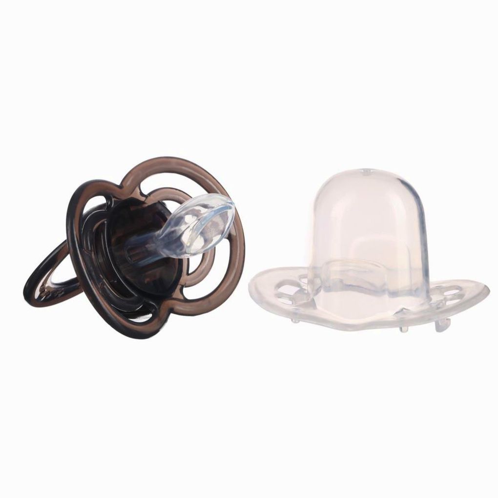 № 10095572 Соска- пустышка ортодотническая «Пингвинчик» с колпачком, +6 мес., черный