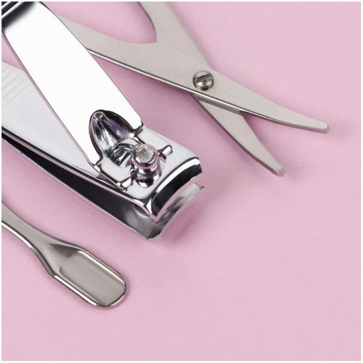 Картинка Набор маникюрный, 5 предметов, в футляре, цвет МИКС (№3731882) от магазина Мир детей Товары для Новорожденных