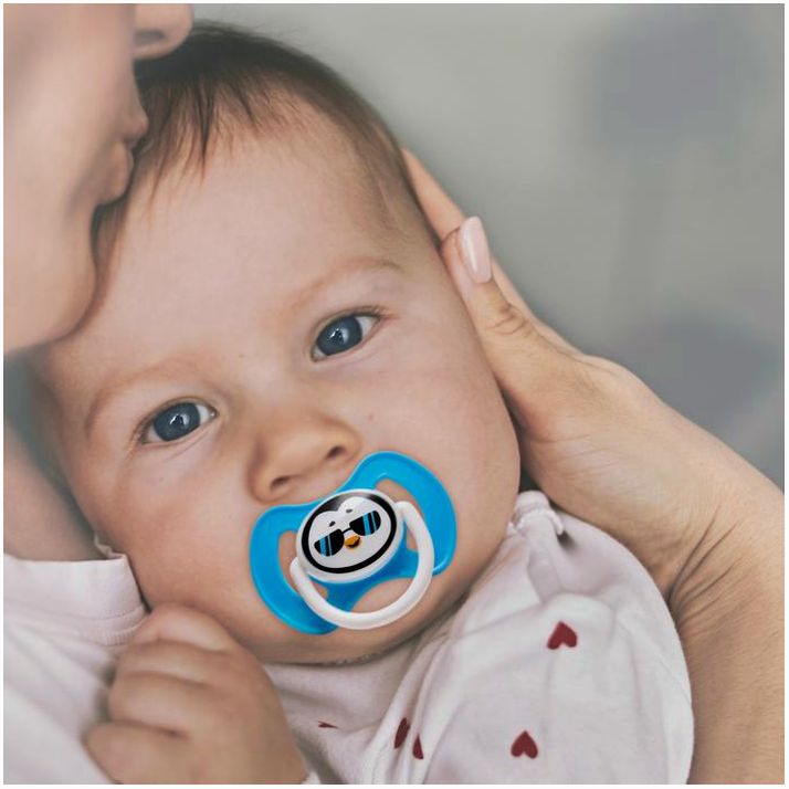 № 5517447 Соска-пустышка силиконовая, ортодонтическая, от 3 мес., «ТРЕНД. Пингвин»