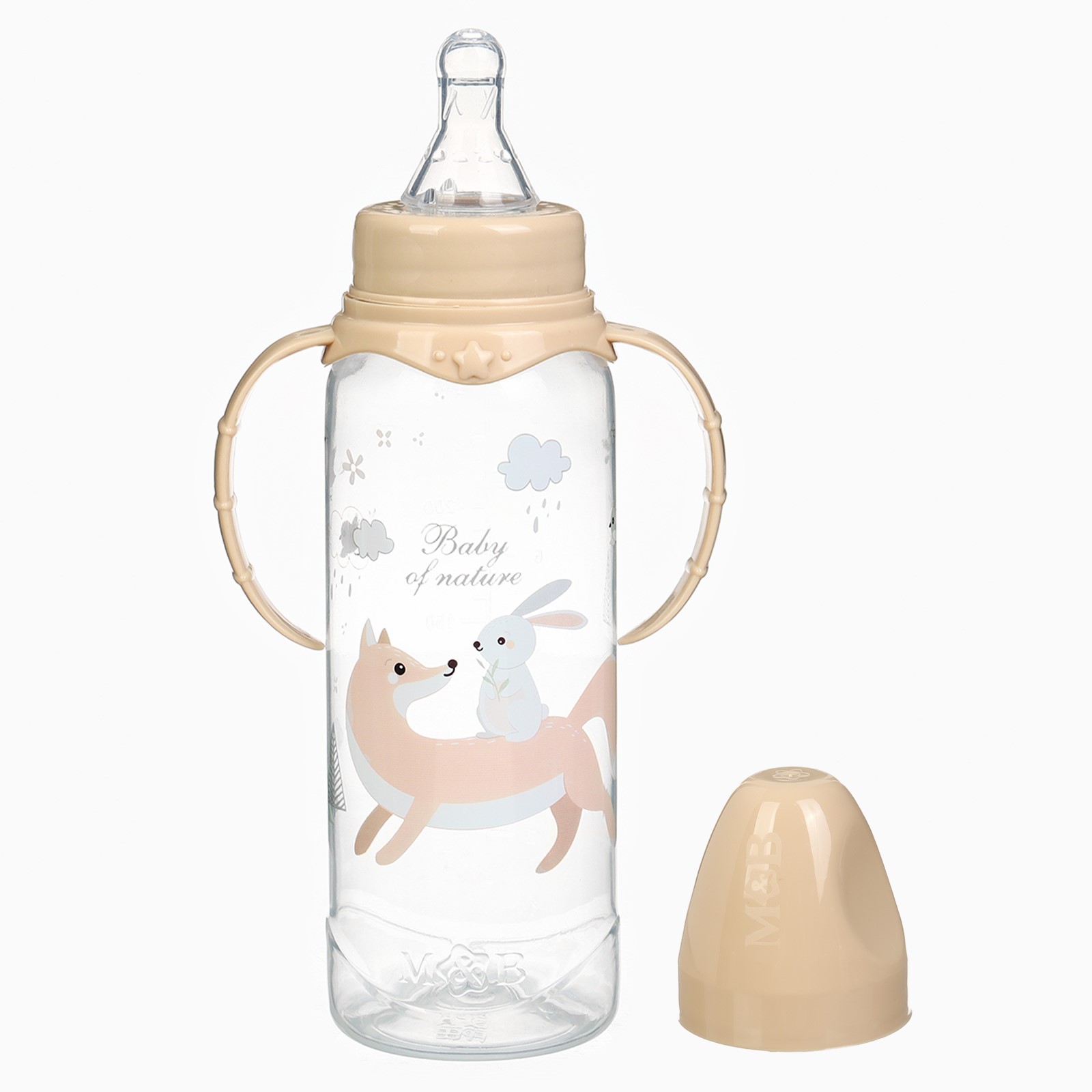 Картинка Набор бутылочек для кормления «Лесные зверята» 150 и 250 мл, прямые, цвет бежевый (№10754916) от магазина Мир детей Товары для Новорожденных